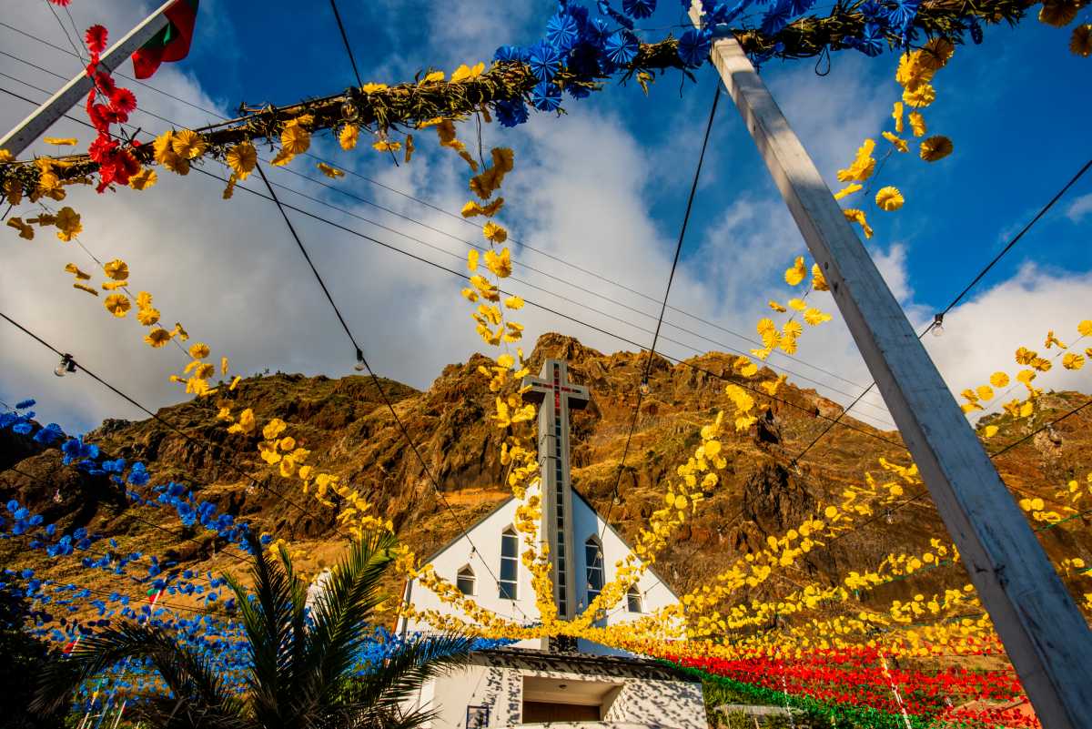 A city in Madeira decorated for Flower Festival © iStock